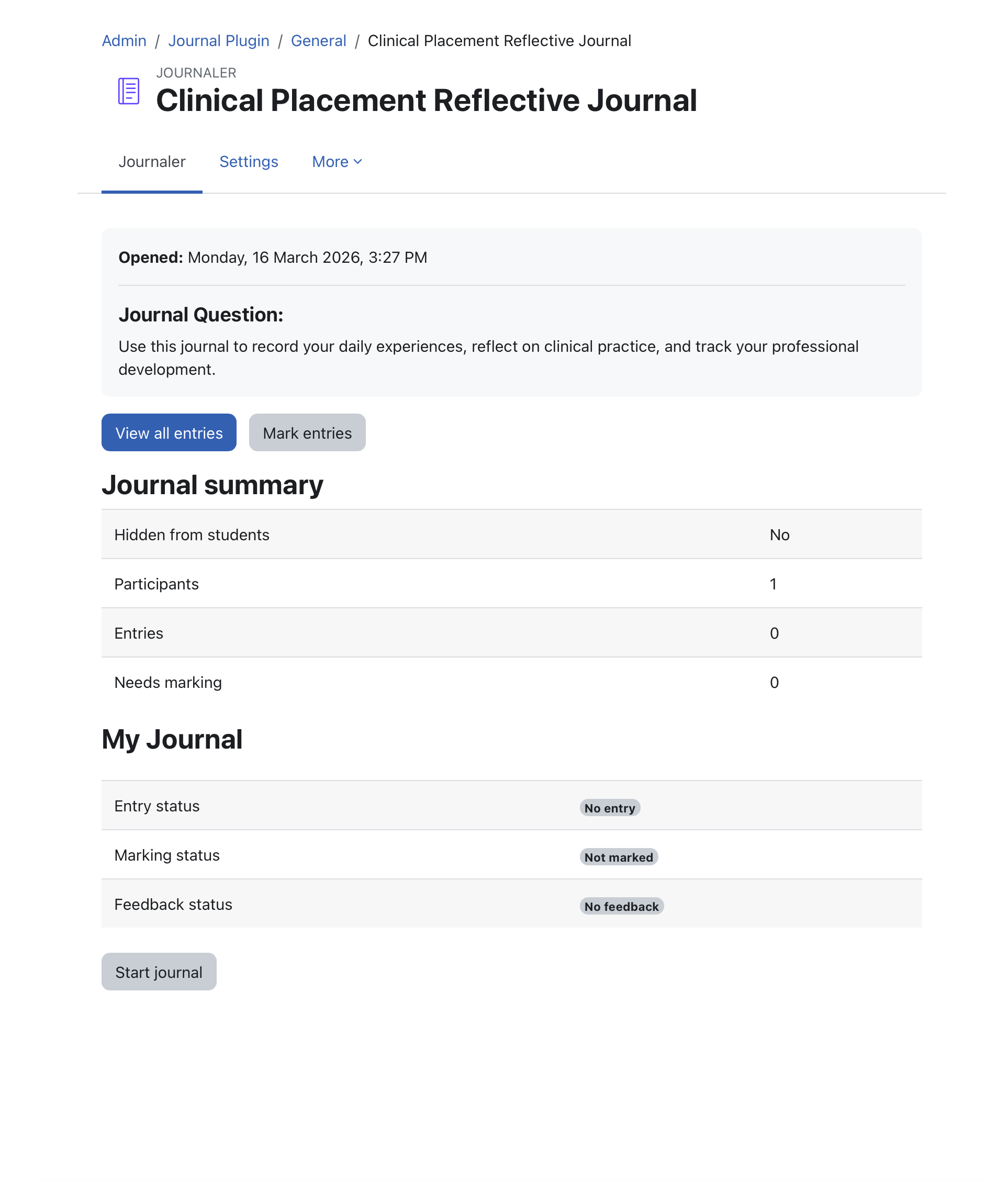 Journaler screenshot 3